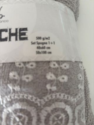 Set Asciugamani Grigio chiaro 500g