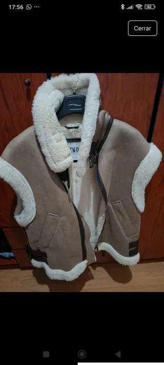 Chaleco Zara efecto ante y borreguito