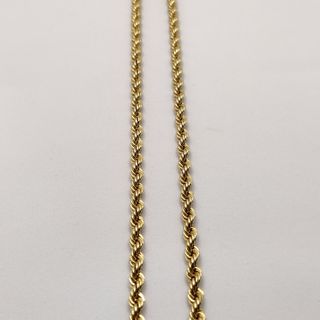 Cadena Salomónica de oro de 18k, 14.25 g, 61 cm.