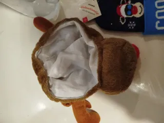 Gorro Reno Navideño Marrón y Rojo