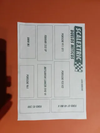 Lote coches Scalextric Duelos Míticos