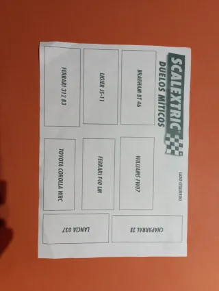 Lote coches Scalextric Duelos Míticos