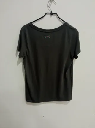 Camiseta mujer gris antracita