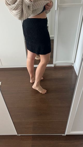 Falda Zara M Tricot Negra