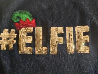 Jersey Navideño #Elfie Negro y Dorado