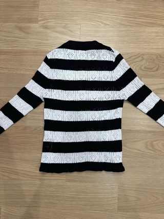 Jersey Zara Rayas Blanco y Negro