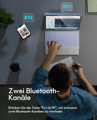 Funda CHESONA iPad Pro 11 Azul Cielo con Teclado
