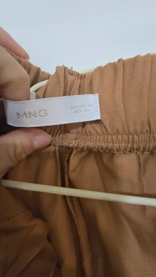 Pantalón Mango Talla XS Marrón