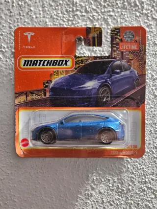 Matchbox Tesla Model Y Azul