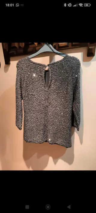 Jersey Zara Brillo Talla M nuevo