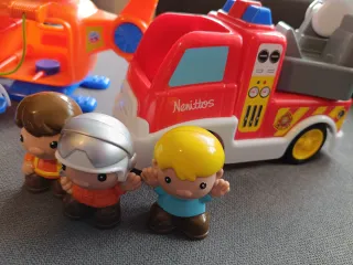 Conjunto Juguetes Bomberos y Helicóptero rescate