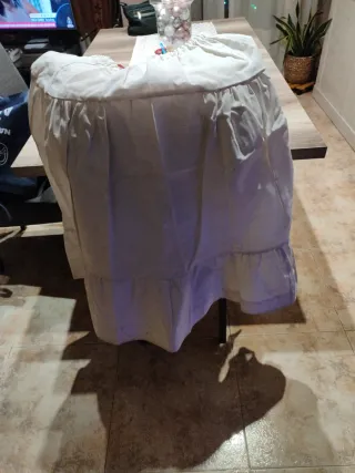 Enagua Fallera Niña Blanca Talla Única