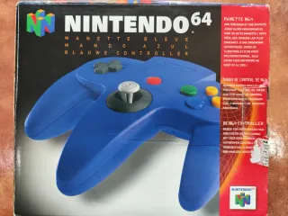 Mando Nintendo 64 Azul Original con Caja