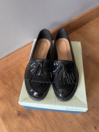 Mocasines charol Marypaz negros talla 39