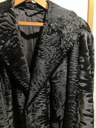 Cappotto vintage persiano nero anni '70