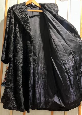 Cappotto vintage persiano nero anni '70