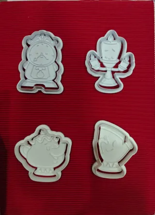 Set 4 formine La Bella e la Bestia