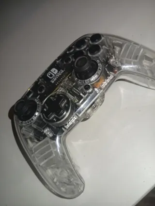 Mando Nintendo Switch Transparente LED
