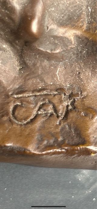 Lámpara Tiffany Bronce Escultura Villani