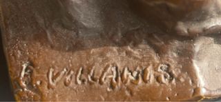 Lámpara Tiffany Bronce Escultura Villani