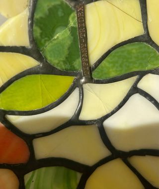 Lámpara Tiffany Bronce Escultura Villani