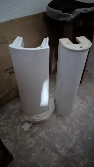 Lavabo de porcelana blanco