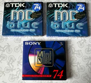 Discos Minidisc 3 unidades 74m - nuevos a estrenar