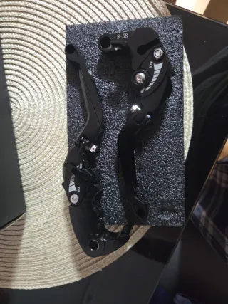 Par Palancas Freno Embrague Moto Negro