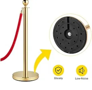 Conjunto 4 postes Mophorn con cuerda roja