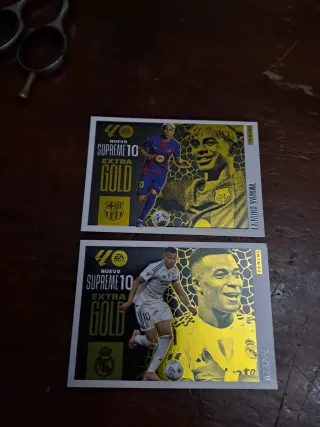 Lote 2 Cromos Panini Supreme 10 Extra Gold