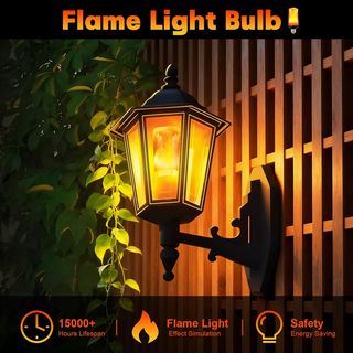 2 lampadine Effetto Fiamma realistico E27 gravità