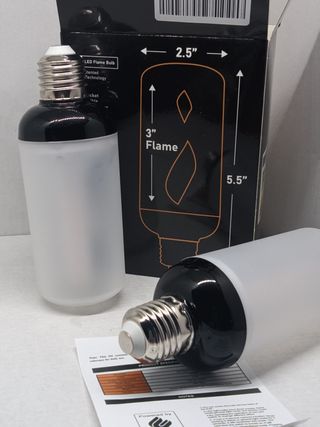 2 lampadine Effetto Fiamma realistico E27 gravità