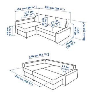 Sofá Cama IKEA Gris Nuevo - Friheten