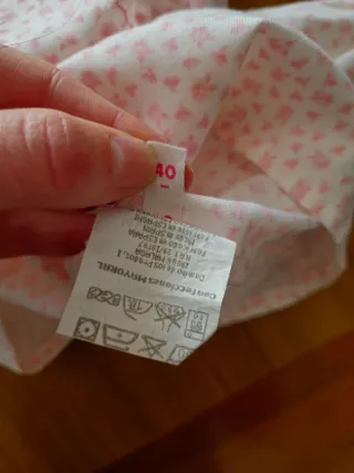 Camisa niña flores rosa y blanco