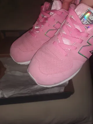URGE !!New Balance 574 Rosa Brillante plateado T38