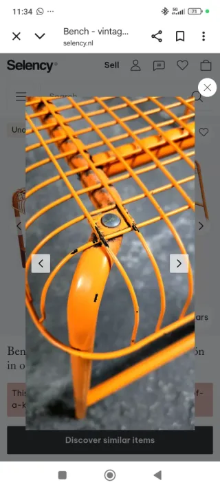 Banco Ikea Västeron Arancione in Metallo