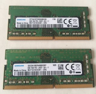 2x 8GB DDR4 Samsung RAM para portátil