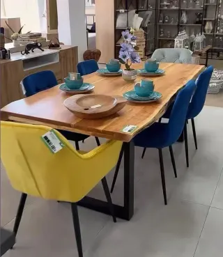 Mesa Comedor Acacia Maciza 160cm
