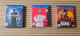 Uncharted, Fifa y Red dead Redemption II