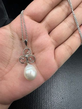Collar Plata 925 Perla South Sea Blanca 12.5mm