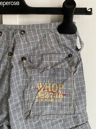 Bermuda cargo scozzese tg 8 anni bambino Whop