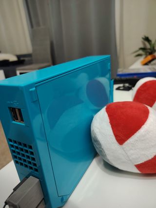 Wii Azul+Juegos Mario&Sonic y Spiderman Sin Mandos