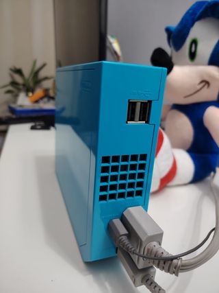 Wii Azul+Juegos Mario&Sonic y Spiderman Sin Mandos