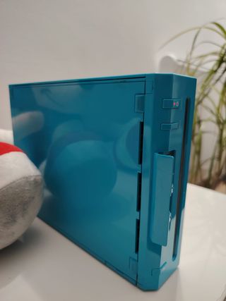 Wii Azul+Juegos Mario&Sonic y Spiderman Sin Mandos