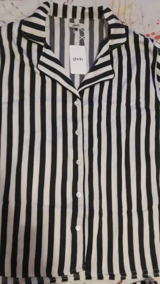 Pijama Rayas Blanco y Negro