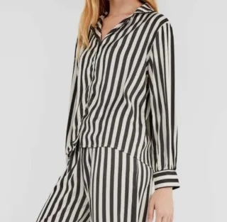 Pijama Rayas Blanco y Negro