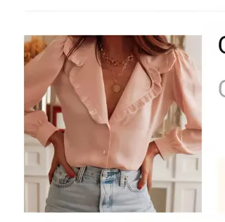 Camisa rosa con volantes talla L