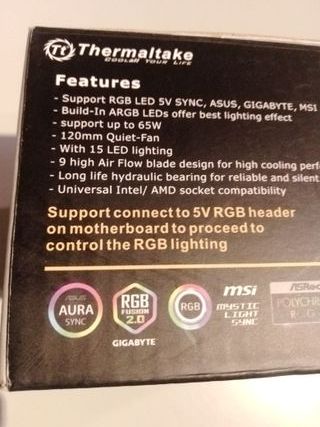 Disipador Thermaltake UX100 RGB LGA 1700