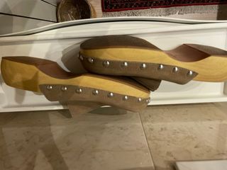 Zuecos madera marrón talla 40