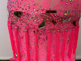 Vestido Danza Oriental Rosa Encaje